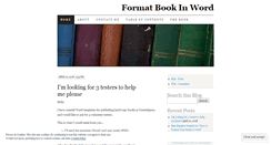 Desktop Screenshot of formatbookinword.com