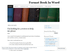Tablet Screenshot of formatbookinword.com